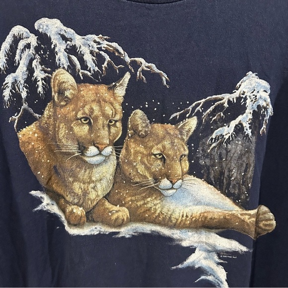Vintage Natural Wonders Mountain Lion Long Sleeve Shirt - Picture 3 of 9